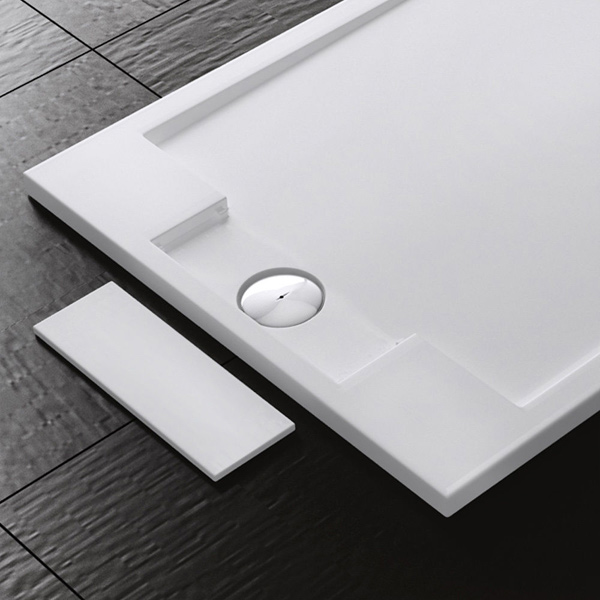 DESIGN DUSCHTASSE DUSCHWANNE MINERALGUSS BRAUSEWANNE SUPERFLACH MASSIV GEOMA04