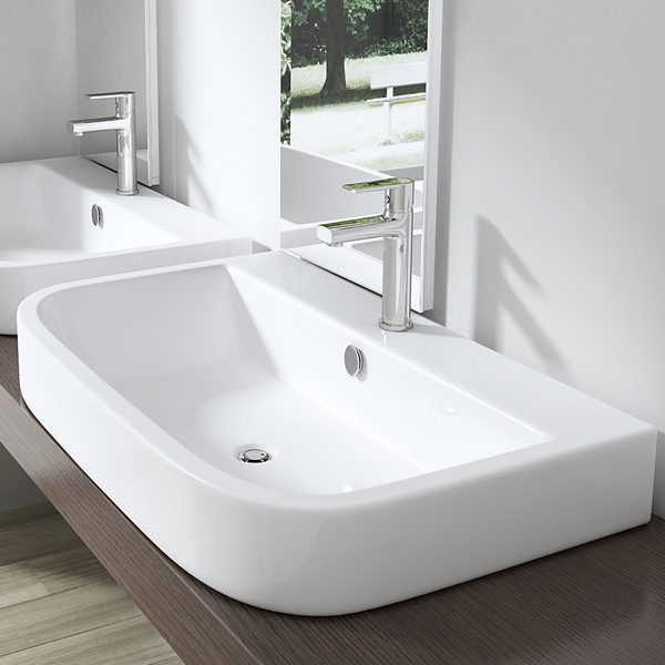 Keramik Waschschale Waschbecken Aufsatz Wandmontage Hängebecken