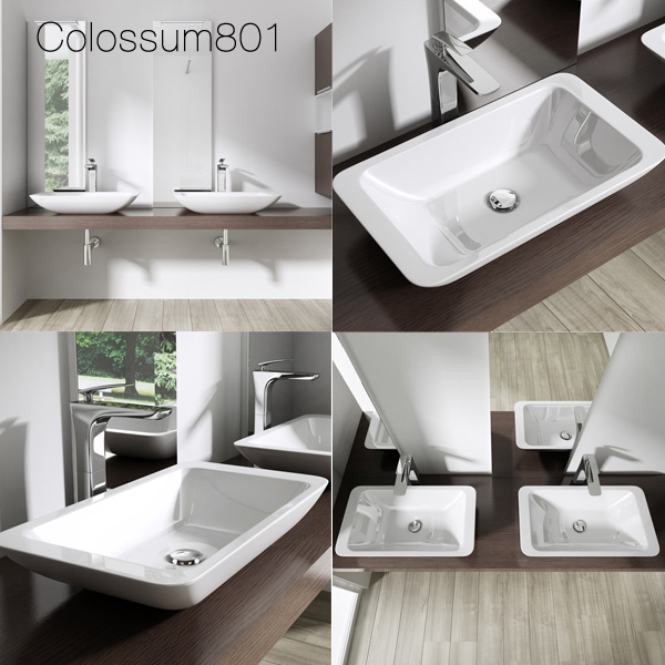 Mineralguss/Gussmarmor Waschbecken Waschschale Waschtisch Design