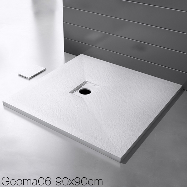 Design Duschtasse Duschwanne Brausewanne Superflach Mineralguss Weiss Geoma eBay