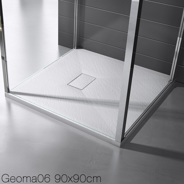 Design Duschtasse Duschwanne Brausewanne Superflach Mineralguss Weiss Geoma eBay